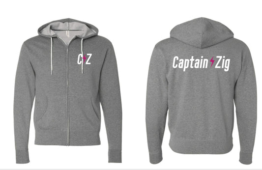 Zip Hoodie - Gray